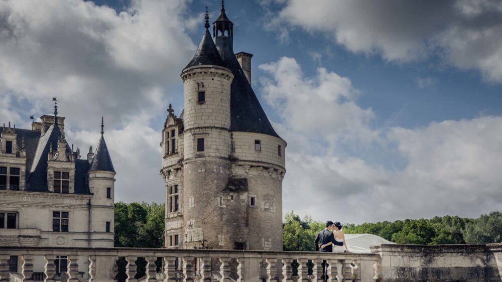Newlywed and castle